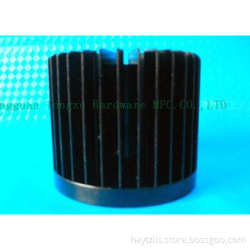 Black Led Aluminum Heat Sink Cold Forging And Amodic Oxidat